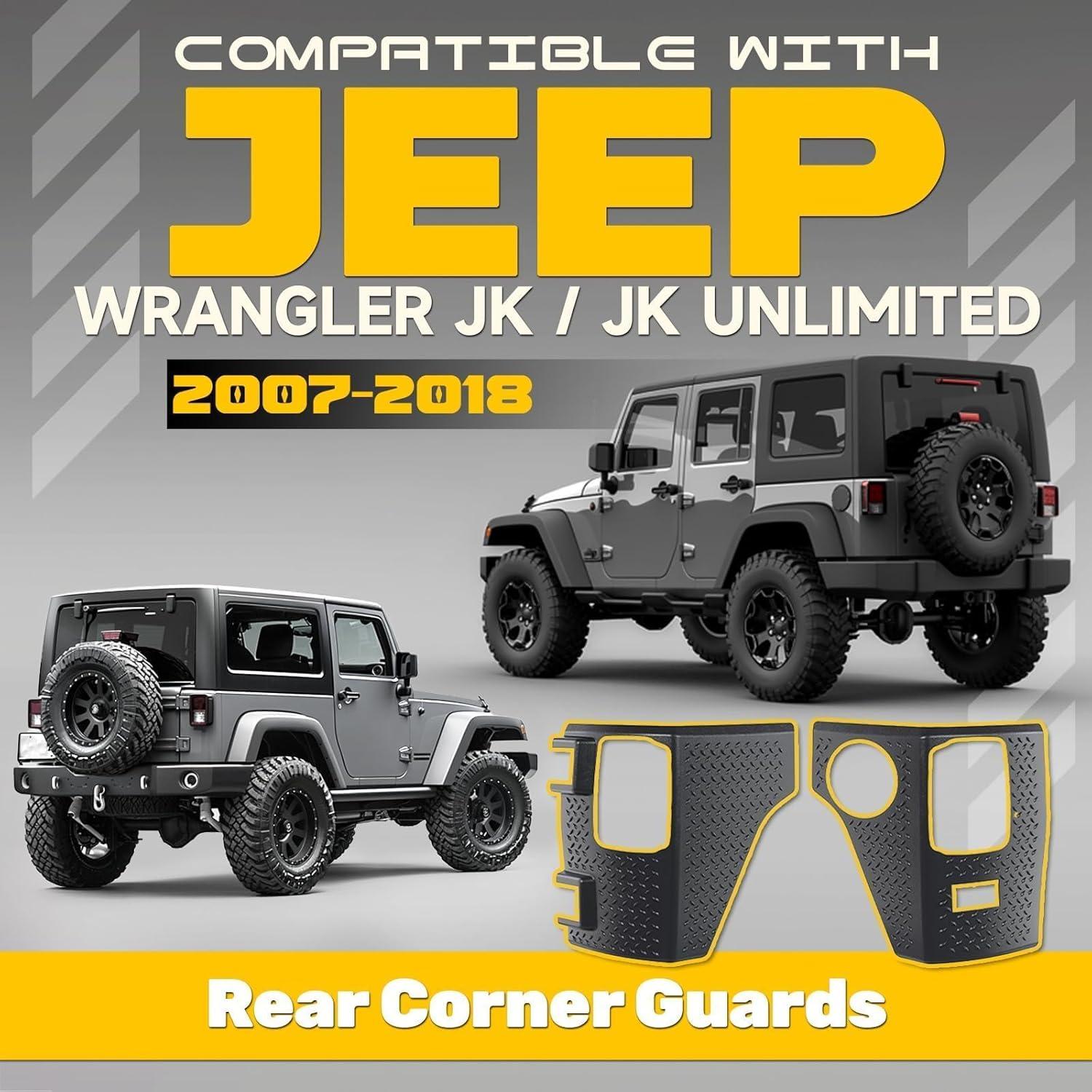 Protectores de Esquina Traseros ECOTRIC para Jeep Wrangler 2007-2018