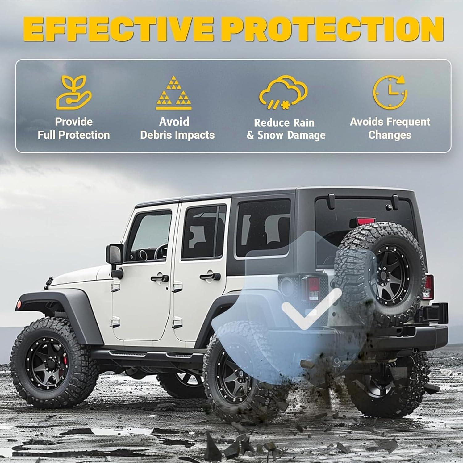 Protectores de Esquina Traseros ECOTRIC para Jeep Wrangler 2007-2018