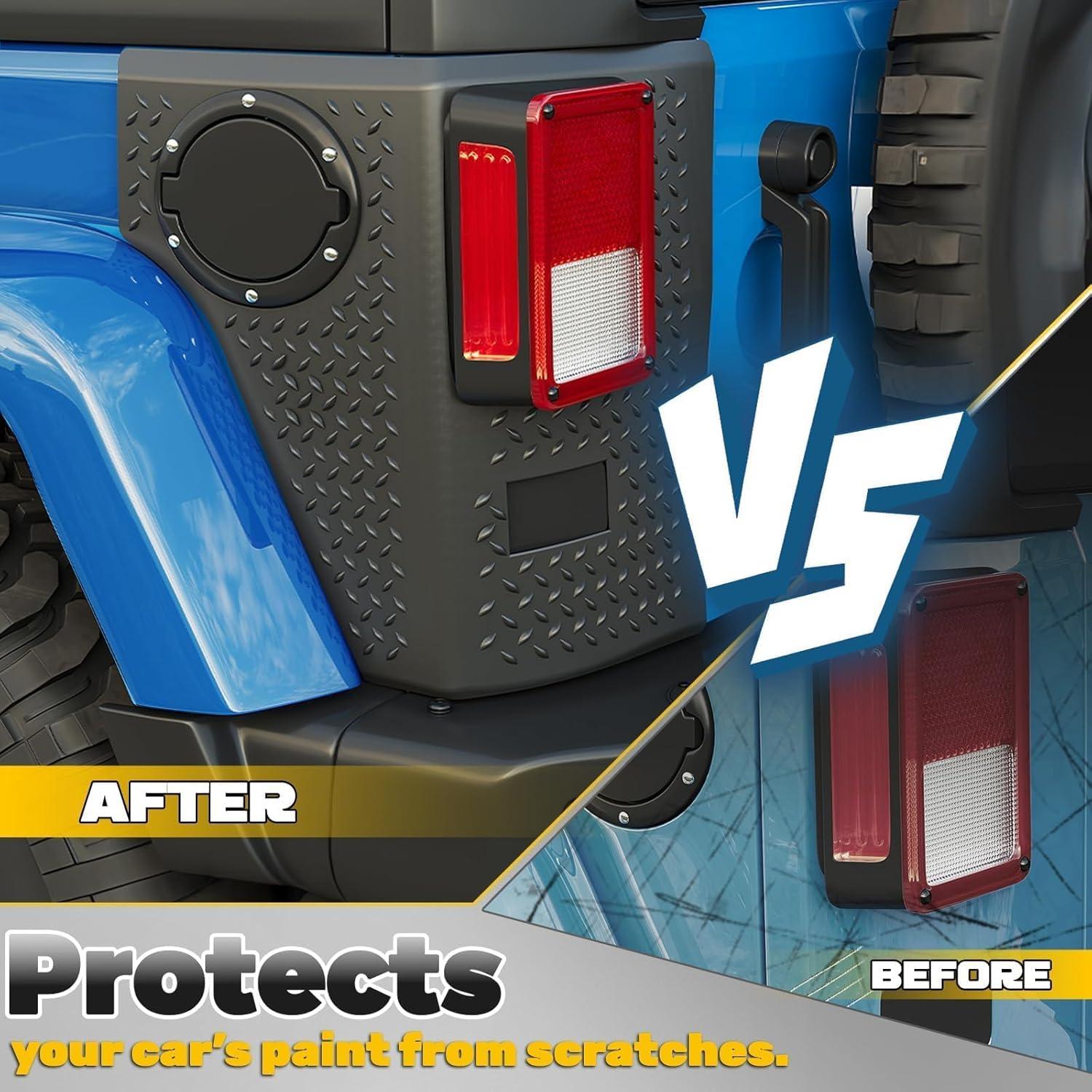 Protectores de Esquina Traseros ECOTRIC para Jeep Wrangler 2007-2018