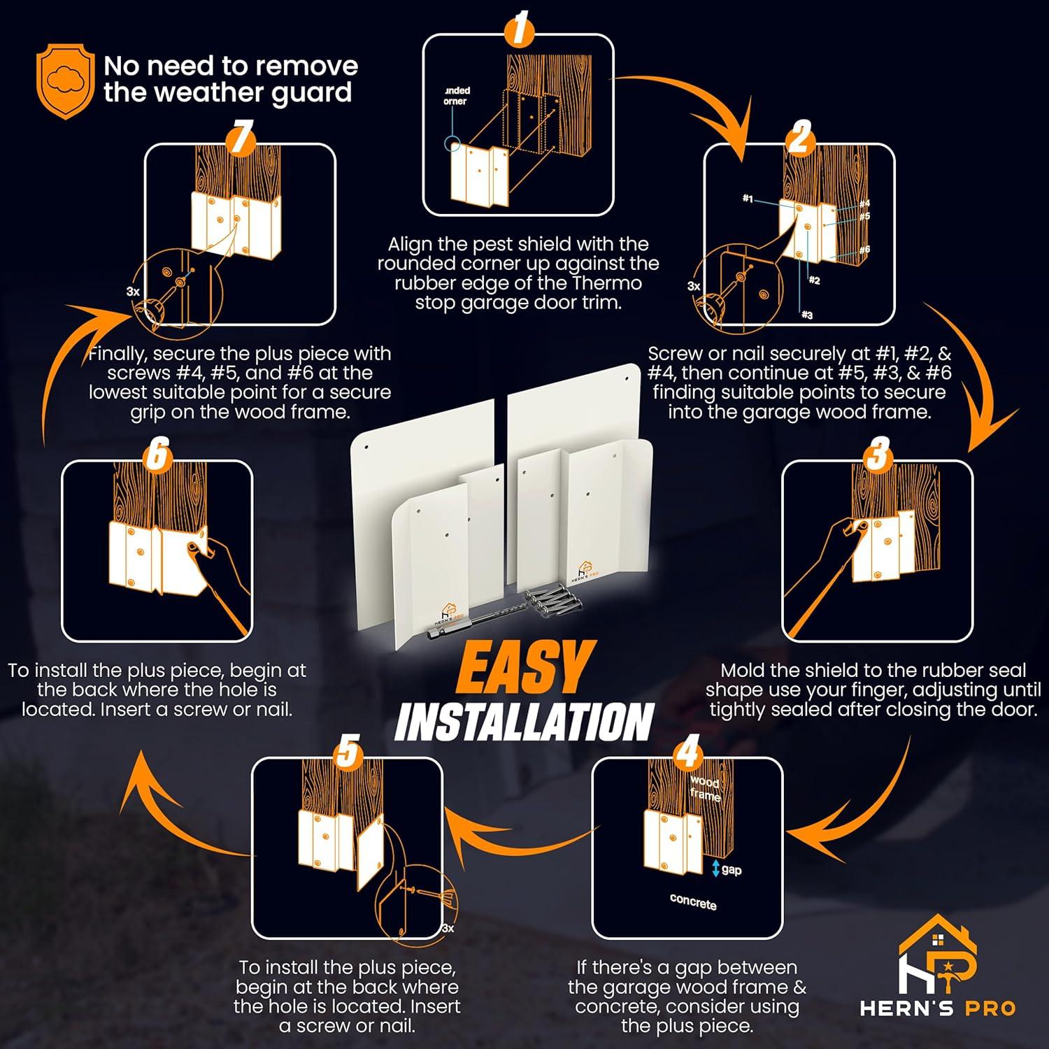 Escudo de Plagas Hern's Pro para Garaje - Barrera Aluminio 20x15 cm