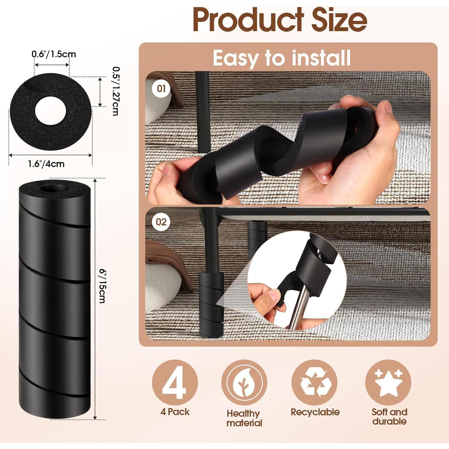 Protectores de Esquinas para Marco de Cama Ickimee - 4 Unidades