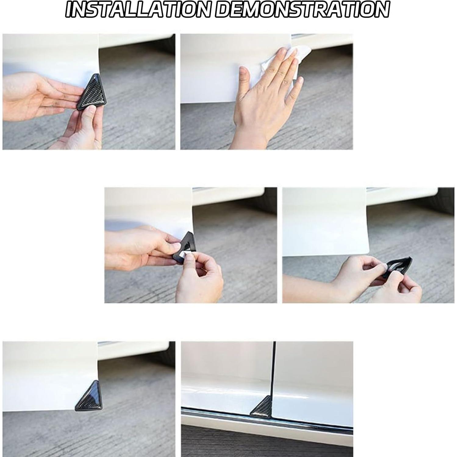 Protectores de Bordes de Puerta SamWinGear Carbono Negro 2PCS