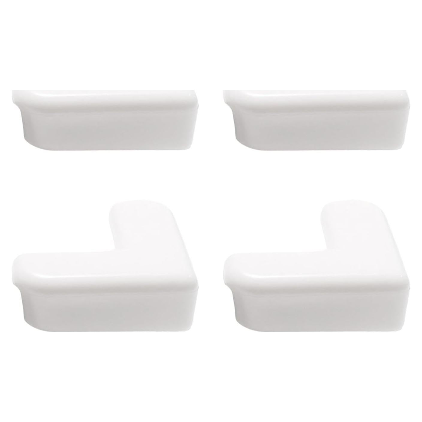 4 Protectores de Esquinas Adhesivos BWESOO PVC Blanco