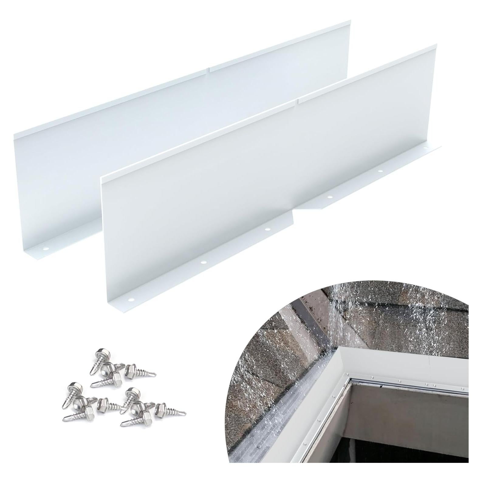 Flamorrow 2 Protectores de Valle de Canalón de Aluminio Plata