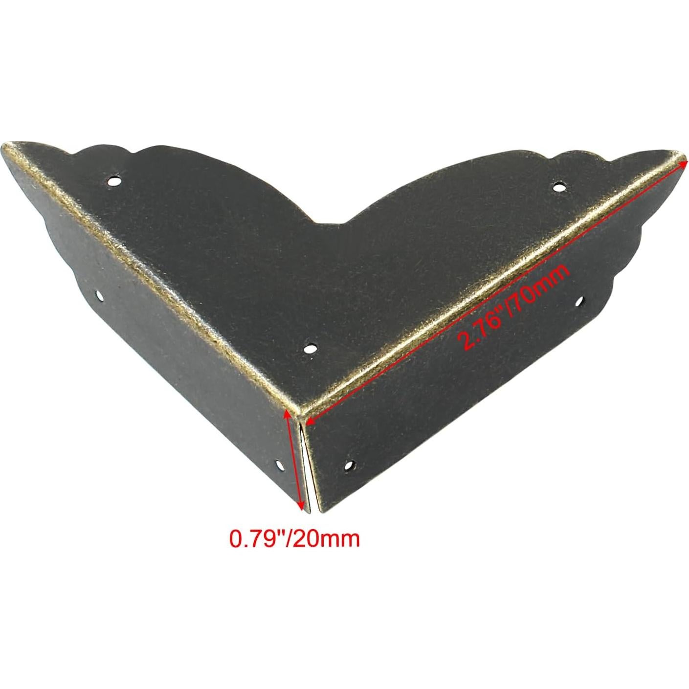 12 Protectores de Esquinas de Metal Zorveiio Negro Antiguo