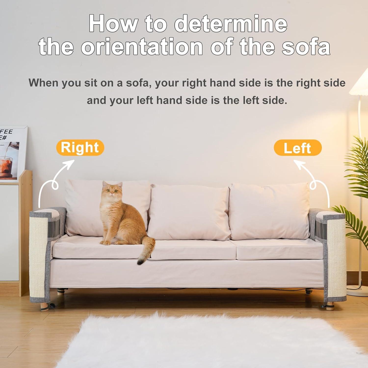 Protector de Sofá Uross de Sisal Natural 50x60 cm Anti Arañazos