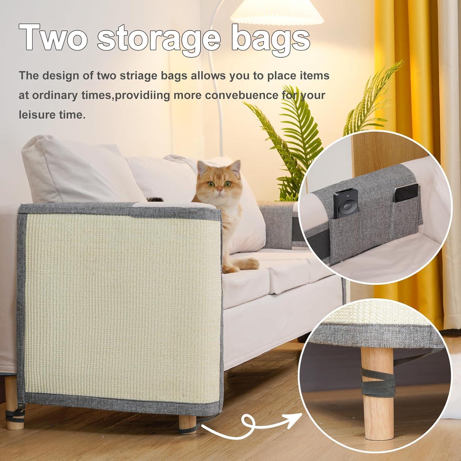 Protector de Sofá Uross de Sisal Natural 50x60 cm Anti Arañazos