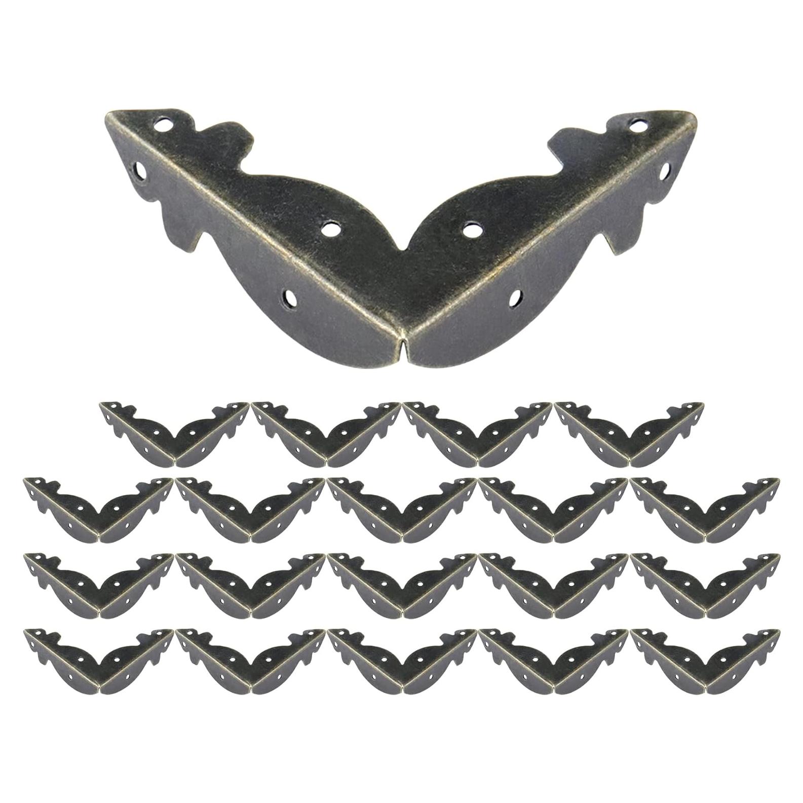 Protectores de Esquinas Metálicos T Tulead 20PCS Bronce 46x46mm