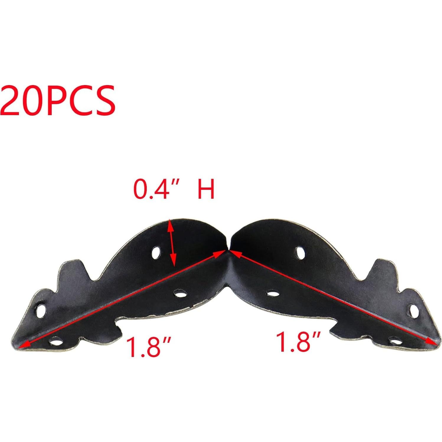 Protectores de Esquinas Metálicos T Tulead 20PCS Bronce 46x46mm