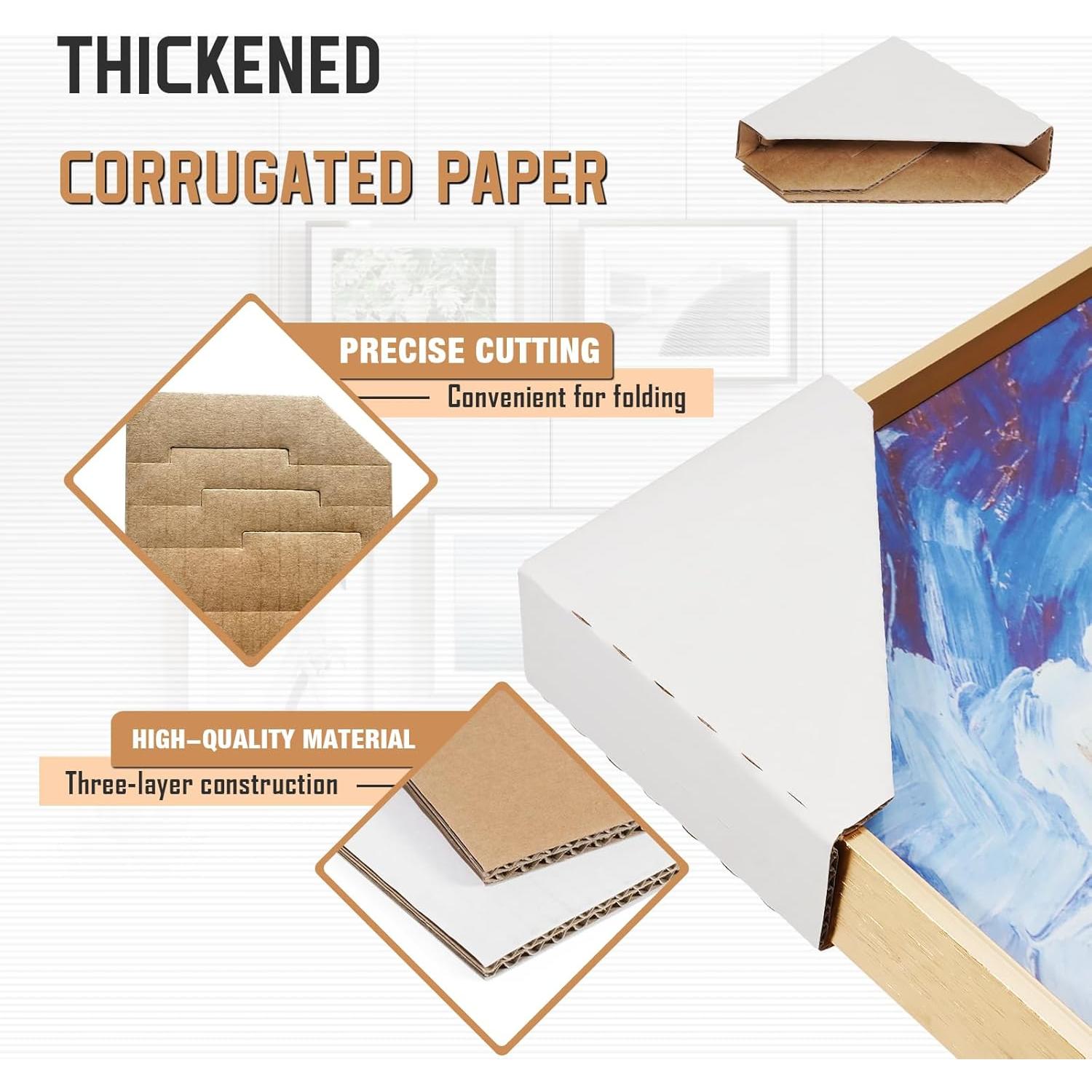 Protecciones de Esquina de Cartón Zipcase 120 Piezas Ajustables