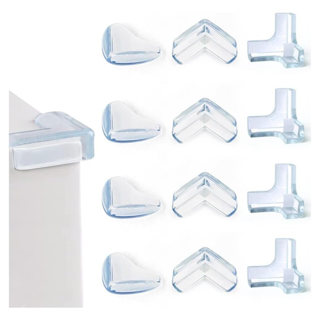 Protectores de Esquinas TANLOMY 12 Piezas Silicona Transparente
