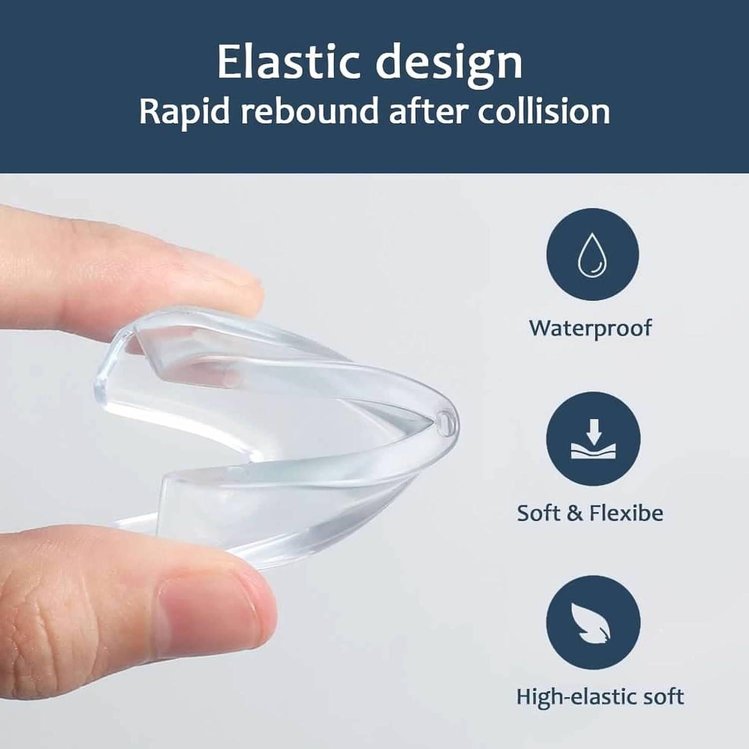 Protectores de Esquinas TANLOMY 12 Piezas Silicona Transparente