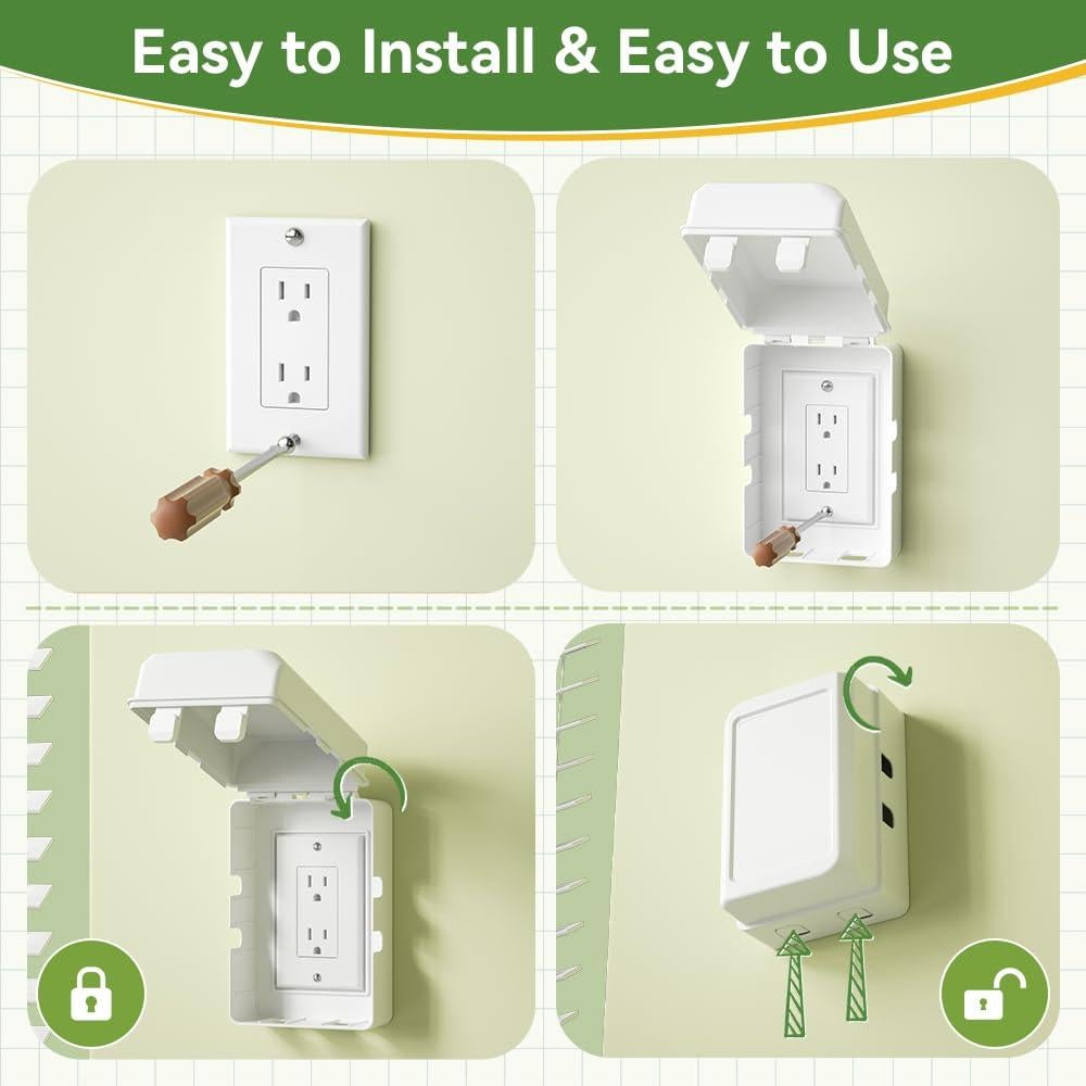 Caja de Seguridad para Enchufe Eléctrico Safelon Blanco