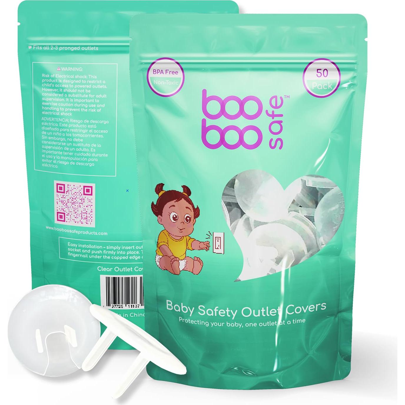 Cubiertas de Enchufe a Prueba de Bebés - 50 Unidades Transparentes