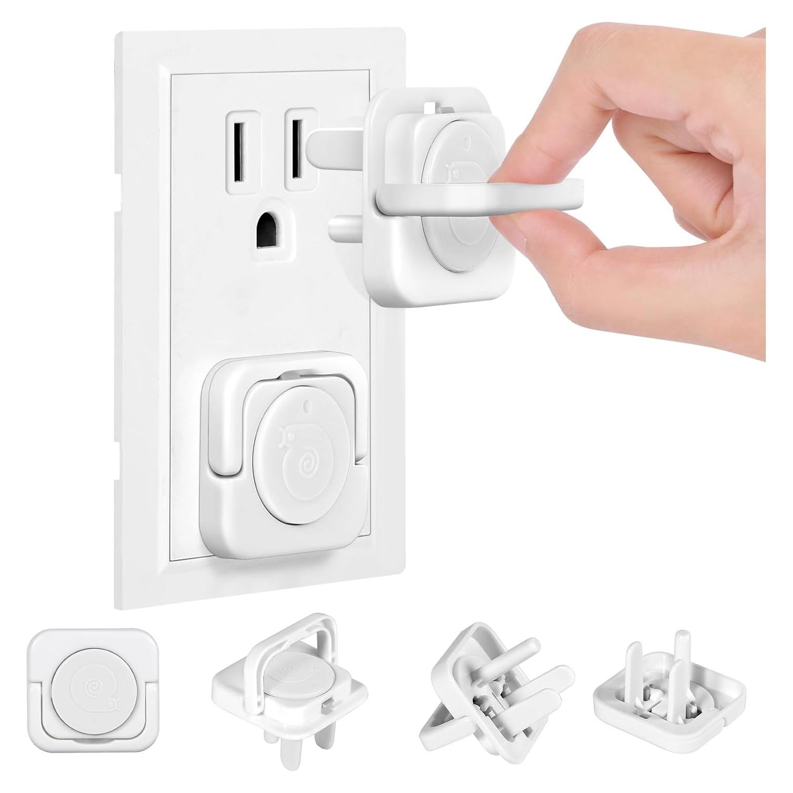 Cubiertas de Enchufe para Niños 40 Unidades Blanco Seguridad