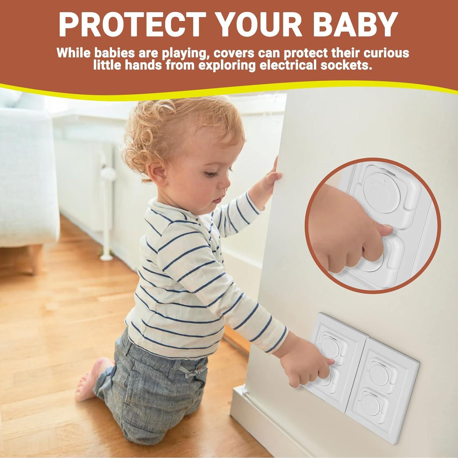 Cubiertas de Enchufe para Niños 40 Unidades Blanco Seguridad