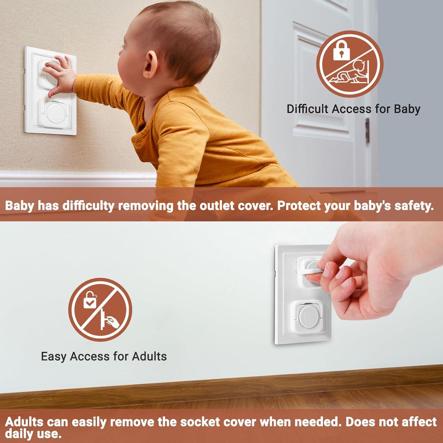 Cubiertas de Enchufe para Niños 40 Unidades Blanco Seguridad