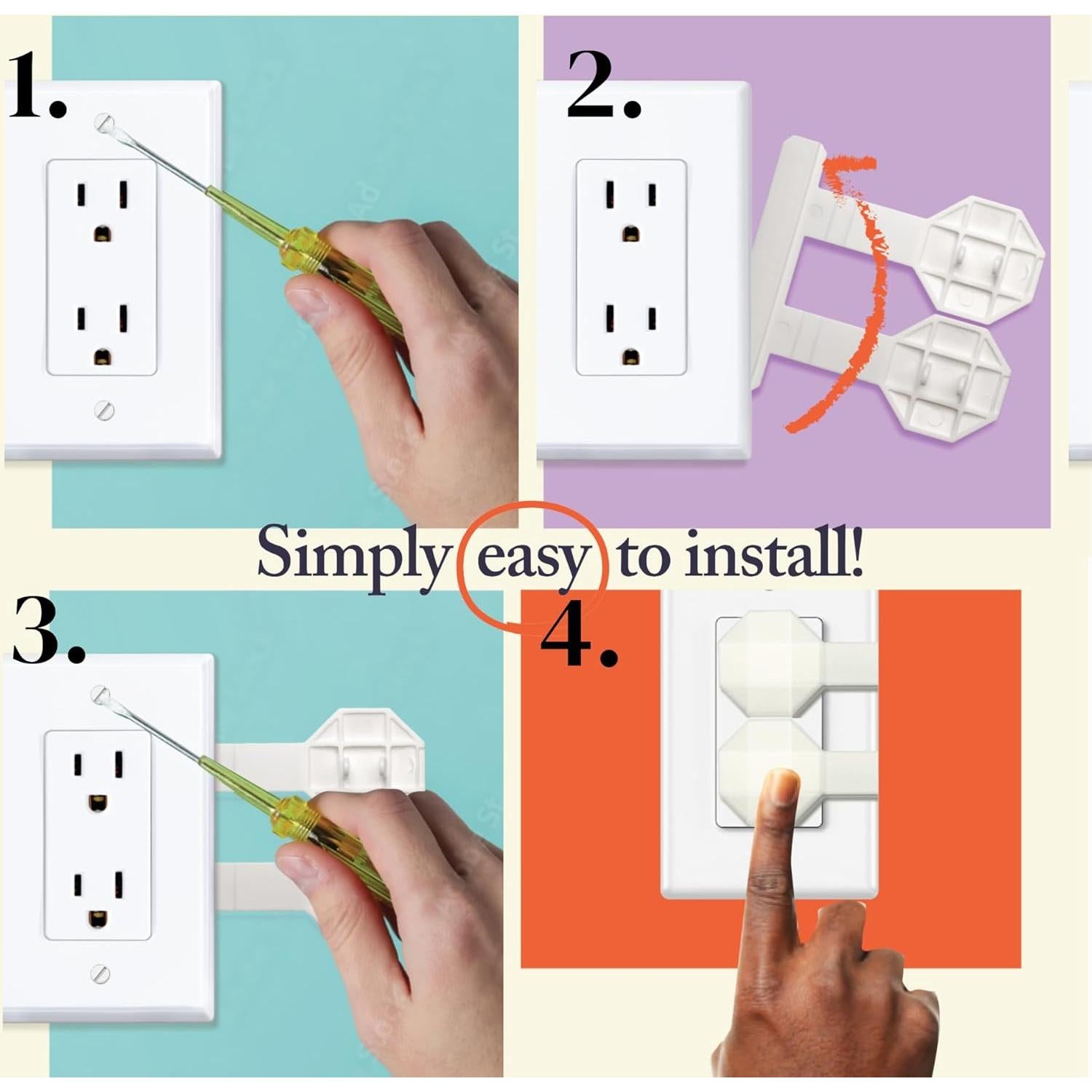 Cubiertas de Enchufe a Prueba de Bebés Simply Better - 6 Unidades