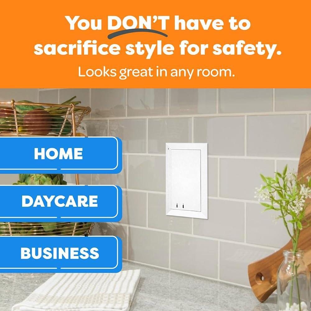 Cubierta de Enchufe a Prueba de Niños Escudo de Enchufe - 2 Piezas