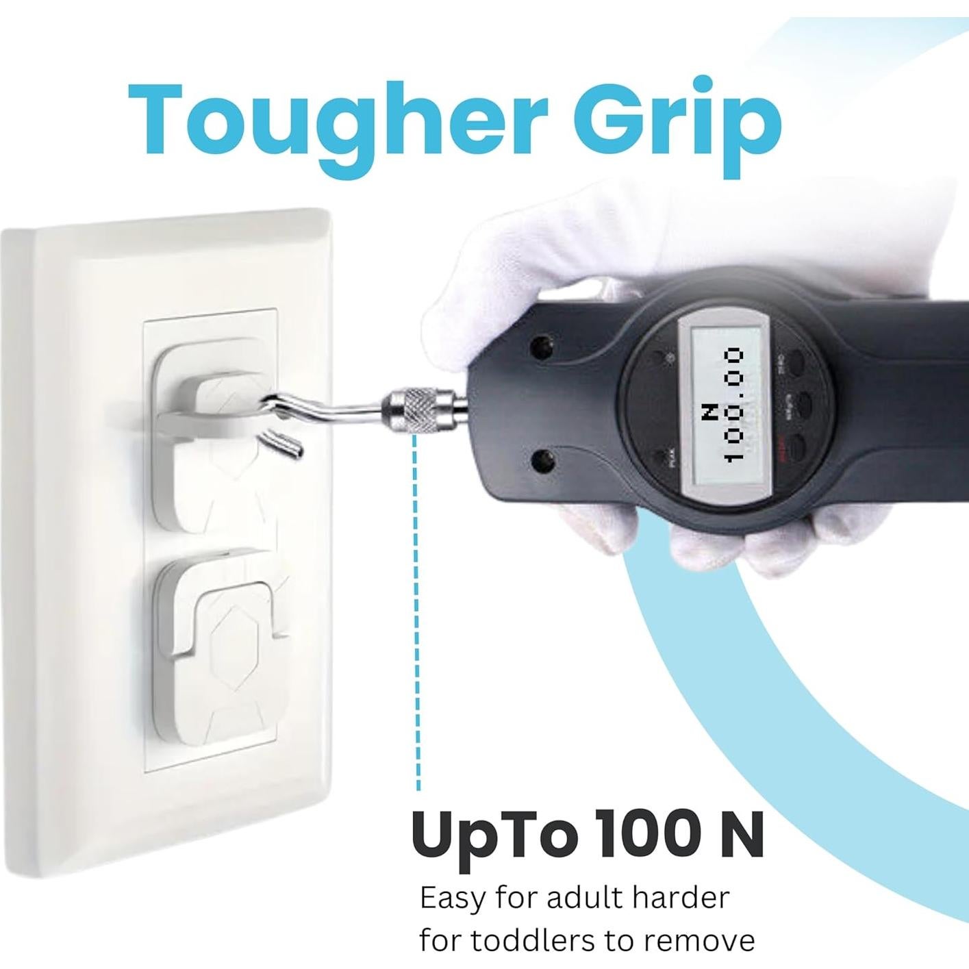 60 Cubiertas de Enchufe a Prueba de Niños ABS Blancas