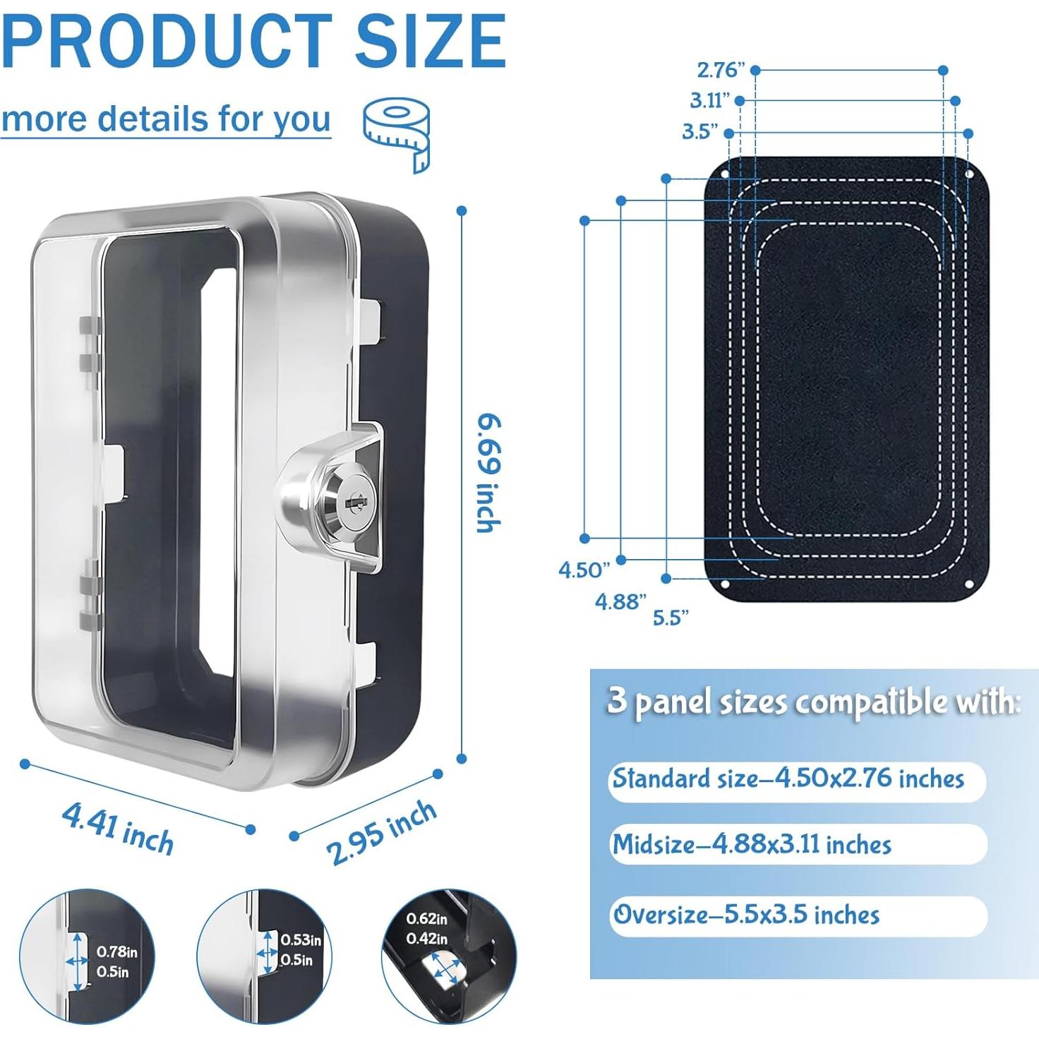 Caja de bloqueo de enchufe a prueba de niños - 1 paquete negro