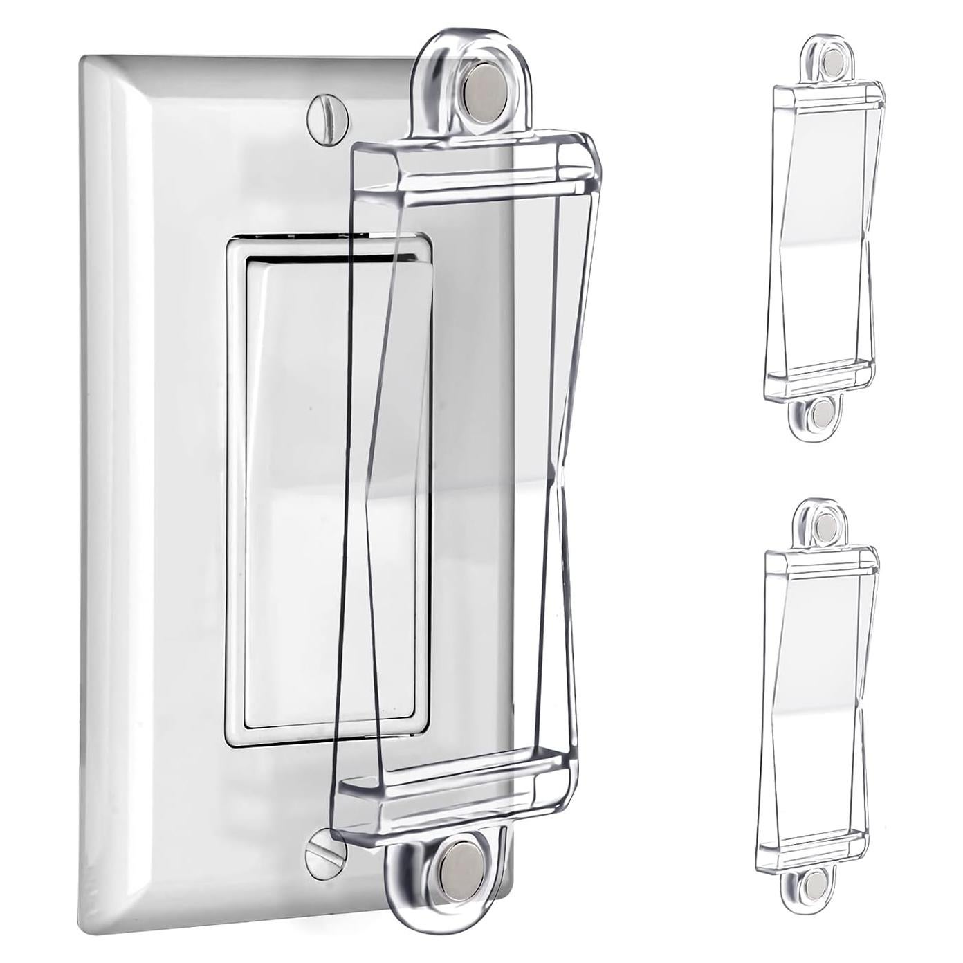 Cubierta de Protector de Interruptor de Luz PSZEZNZ Transparente 2 Pzas