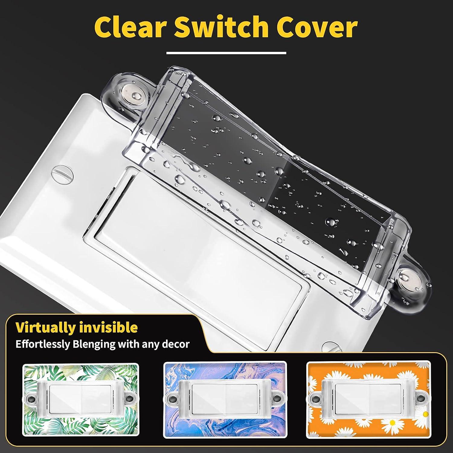 Cubierta de Protector de Interruptor de Luz PSZEZNZ Transparente 2 Pzas