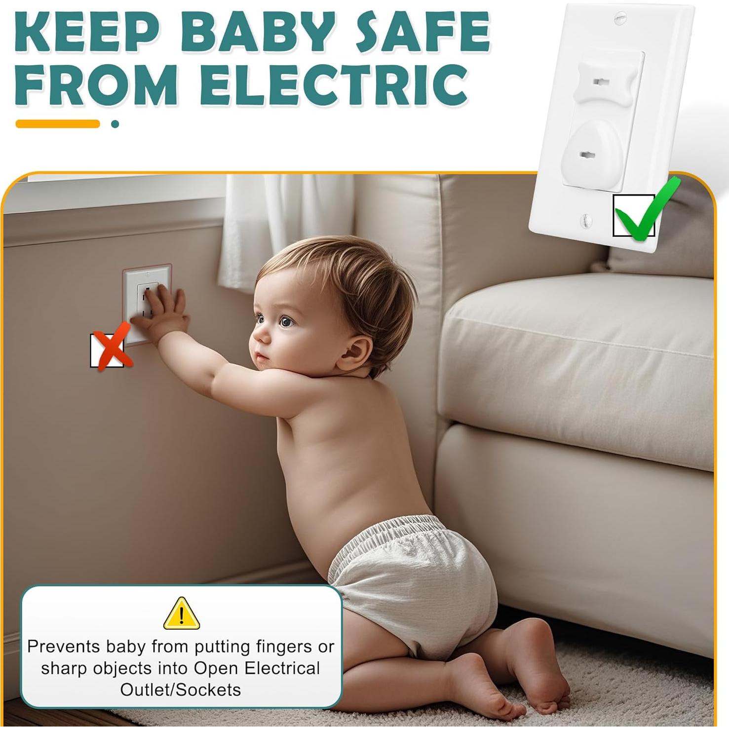 Cubiertas de Enchufe Eléctrico Baitiny 58 Piezas Seguridad Infantil
