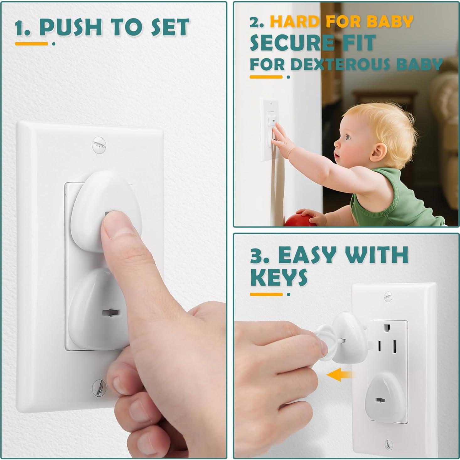 Cubiertas de Enchufe Eléctrico Baitiny 58 Piezas Seguridad Infantil