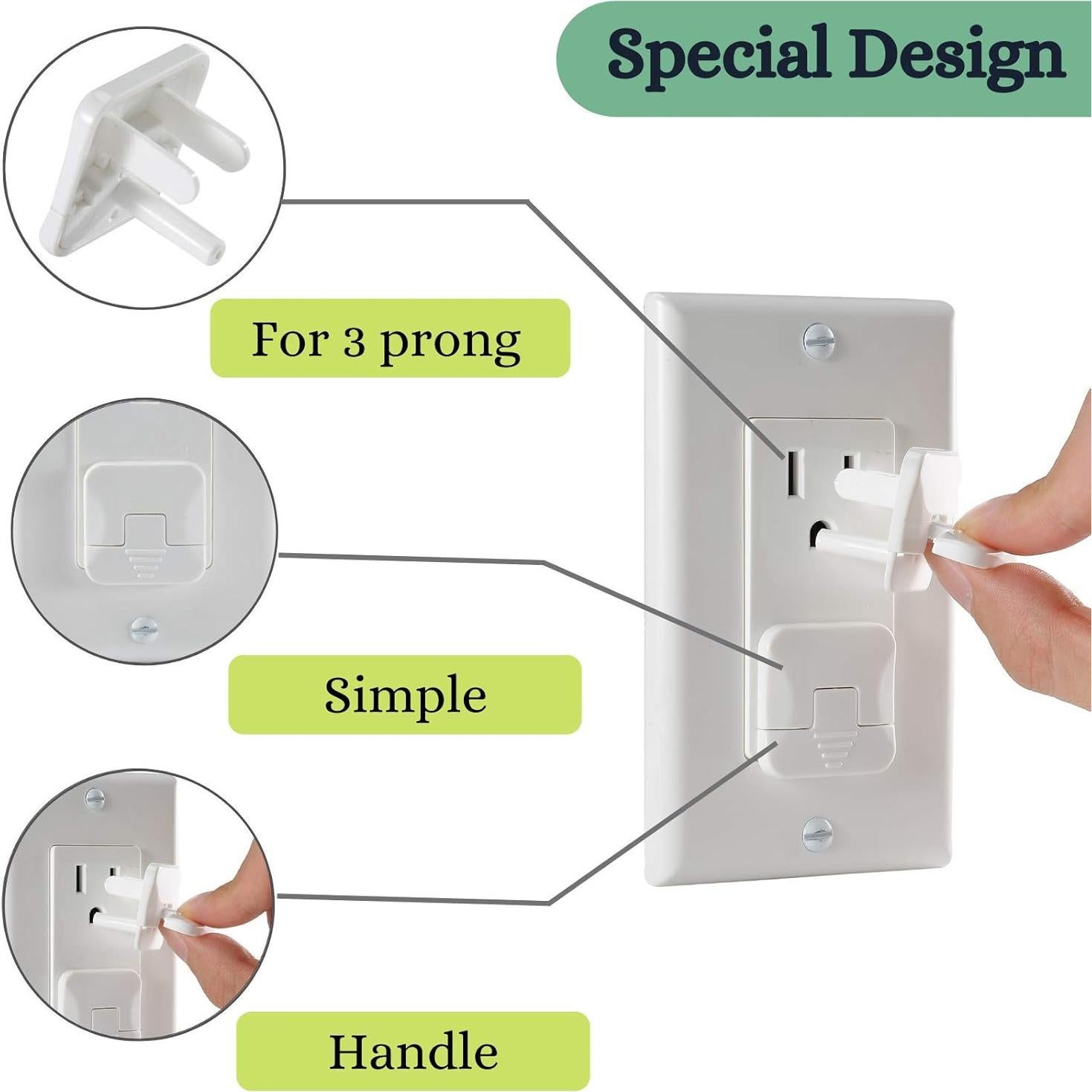 Cubiertas de Enchufe a Prueba de Niños Bates - 10 Unidades