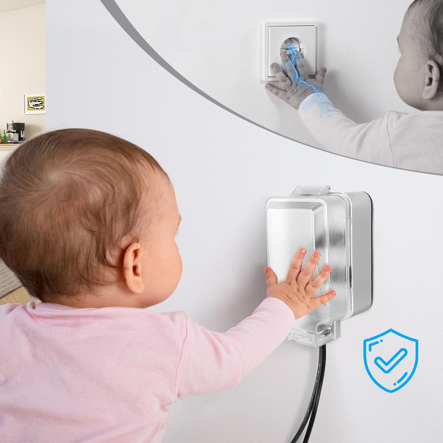 Caja de Cubierta de Enchufe FYY a Prueba de Niños 8.4x8.9cm