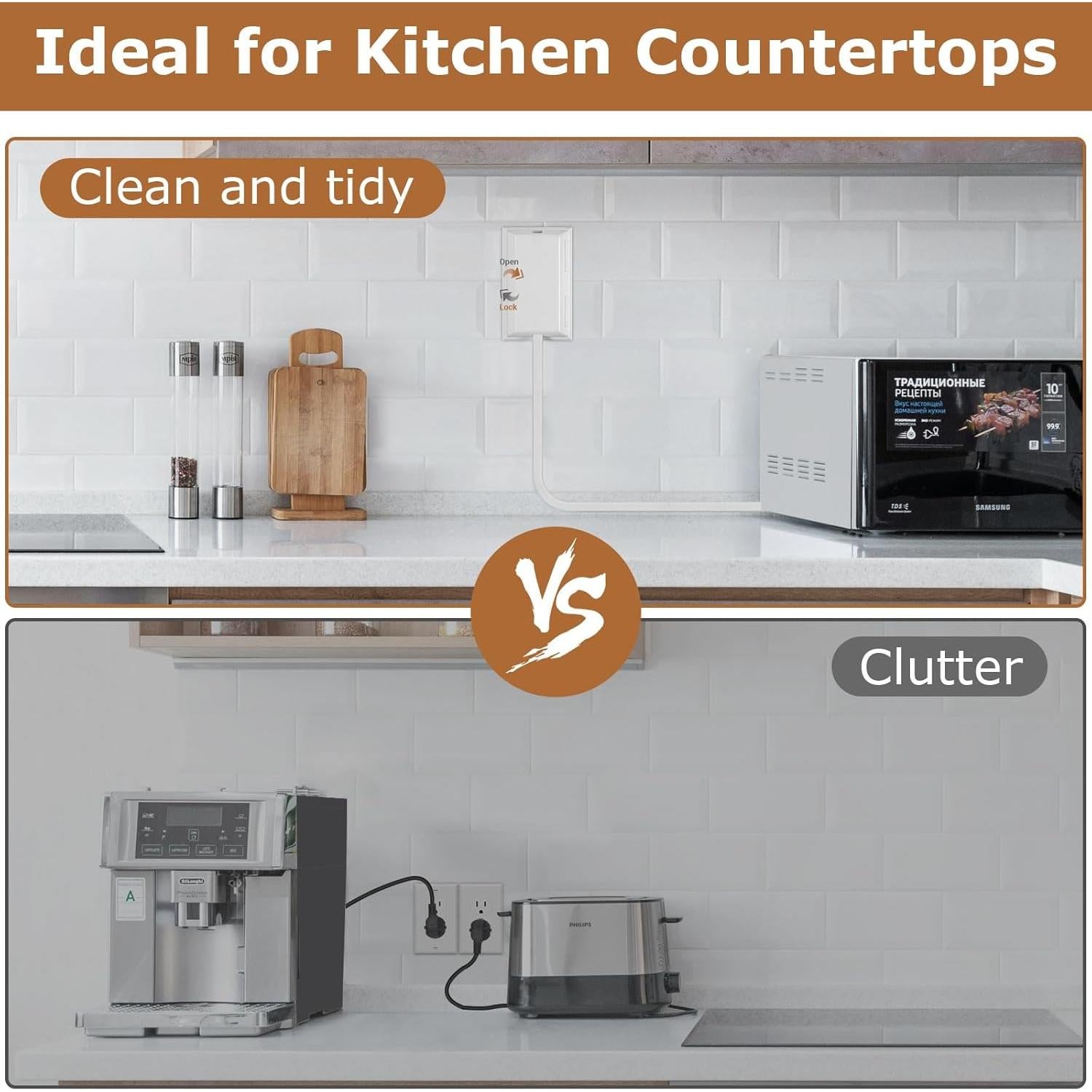 Cubierta de Enchufe Extensión 1.8m Terficer 5 Salidas AC