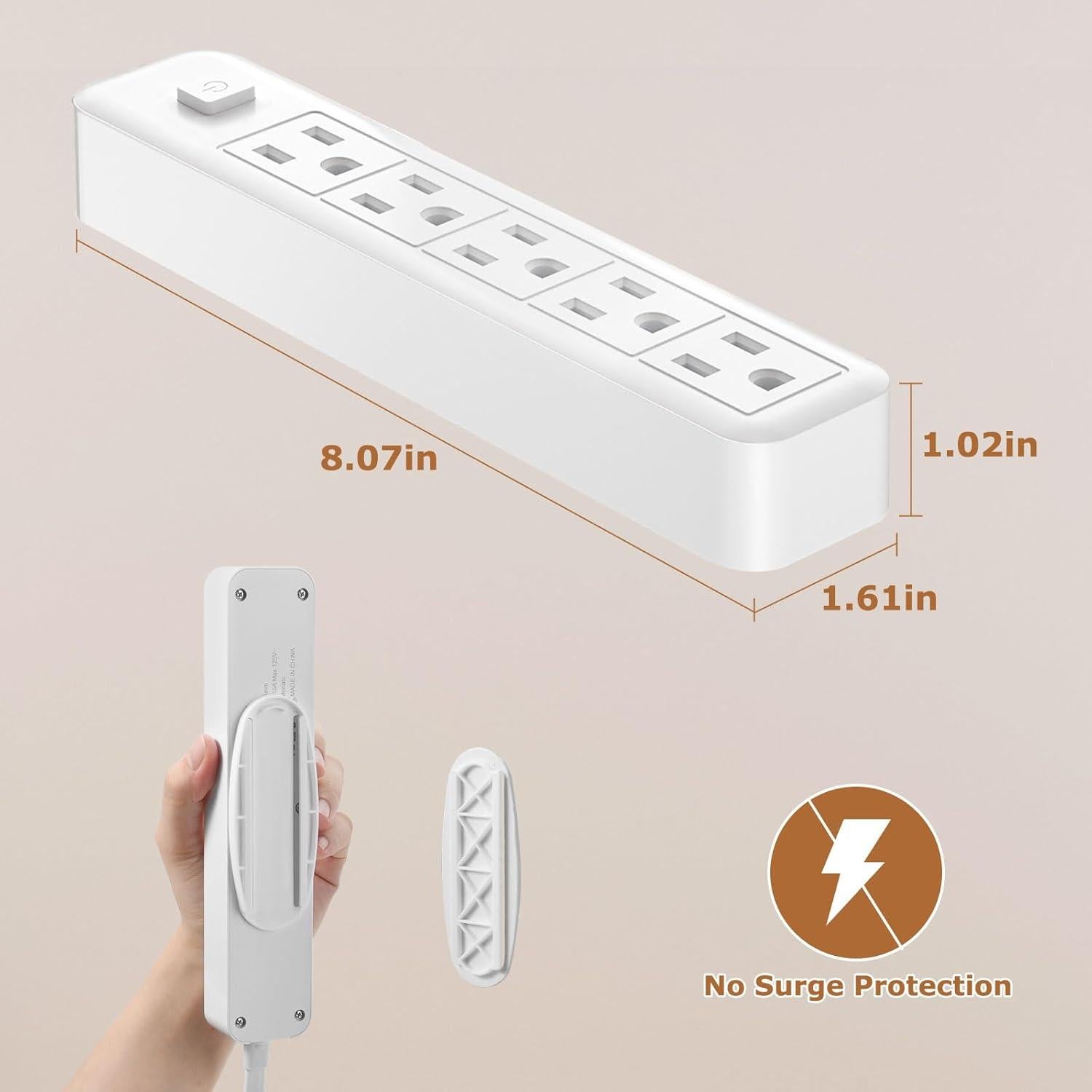 Cubierta de Enchufe Extensión 1.8m Terficer 5 Salidas AC