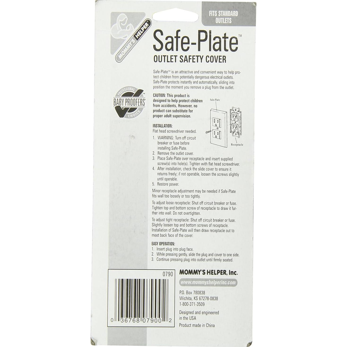 Cubierta de Enchufe Eléctrico Autocerrada Mommy's Helper Blanca