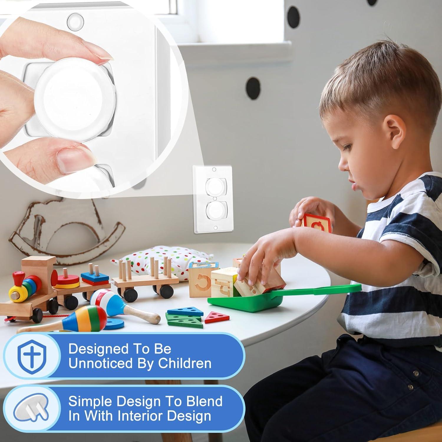 Cubiertas de Enchufes a Prueba de Niños Thyle 200 Pcs Blancas