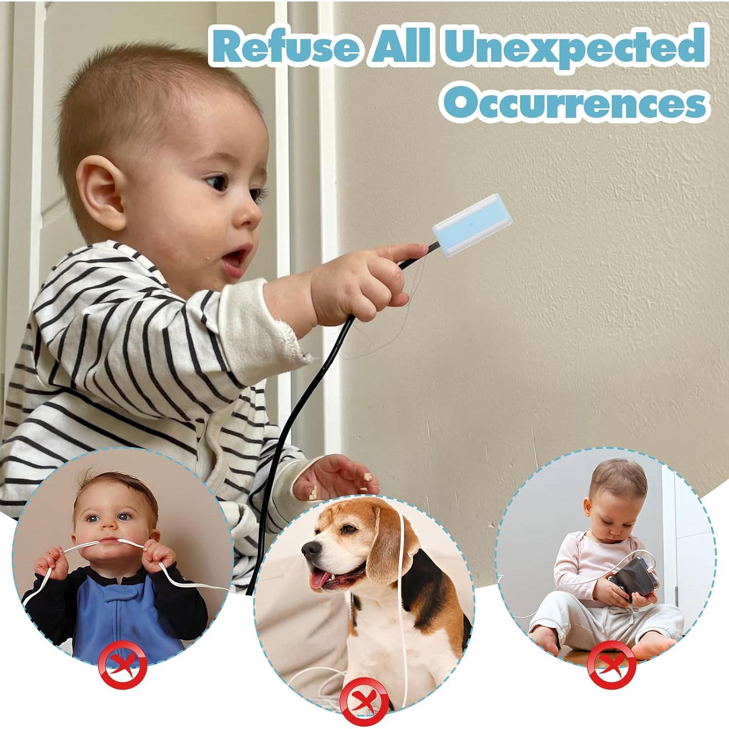 10 Protectores de Cables USB a Prueba de Bebés PVC