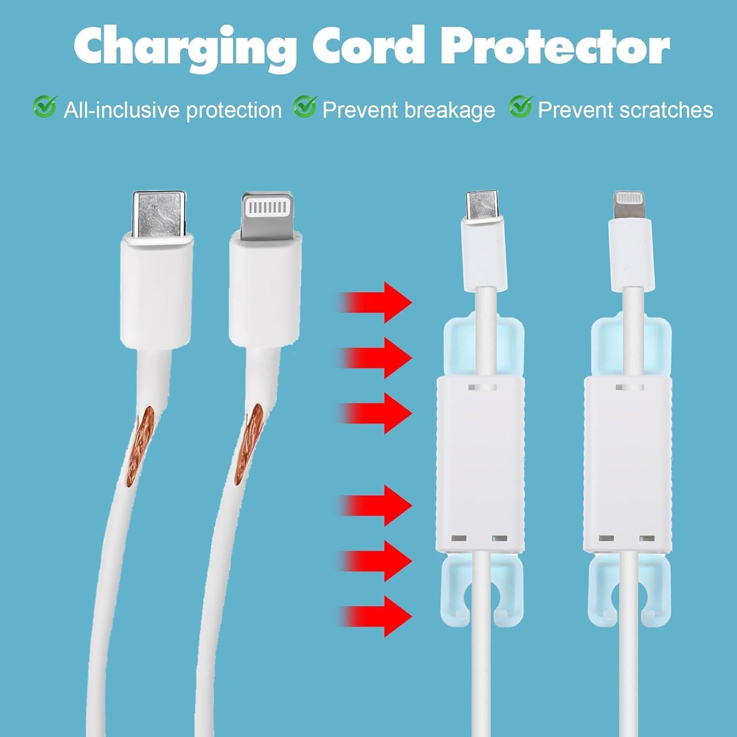 10 Protectores de Cables USB a Prueba de Bebés PVC