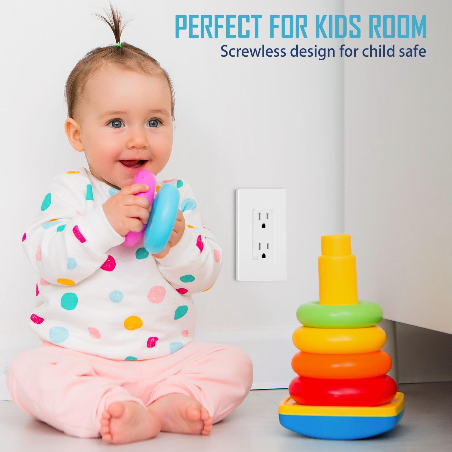 Placa de Pared Decorativa TAKETEK 1 Gang Blanca Pack 10