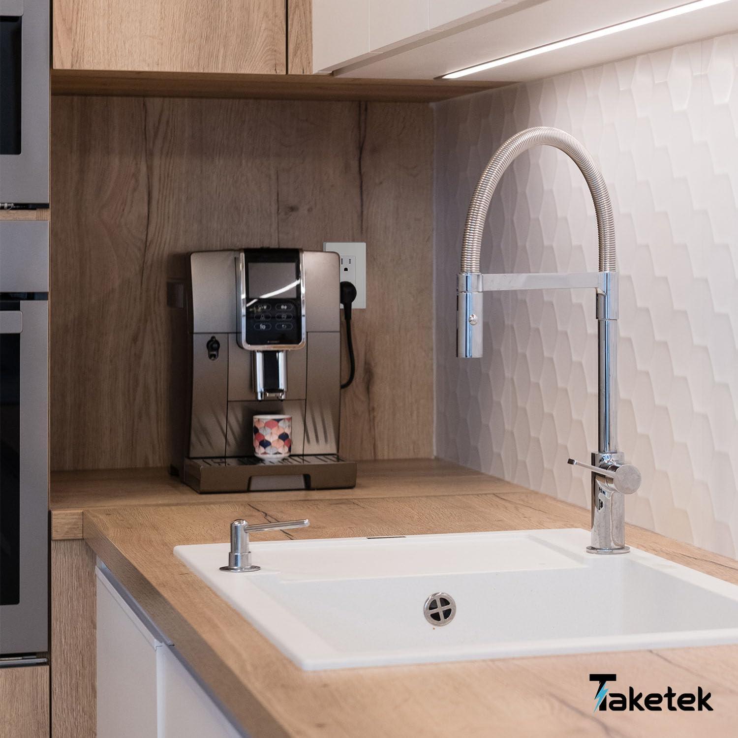 Placa de Pared Decorativa TAKETEK 1 Gang Blanca Pack 10