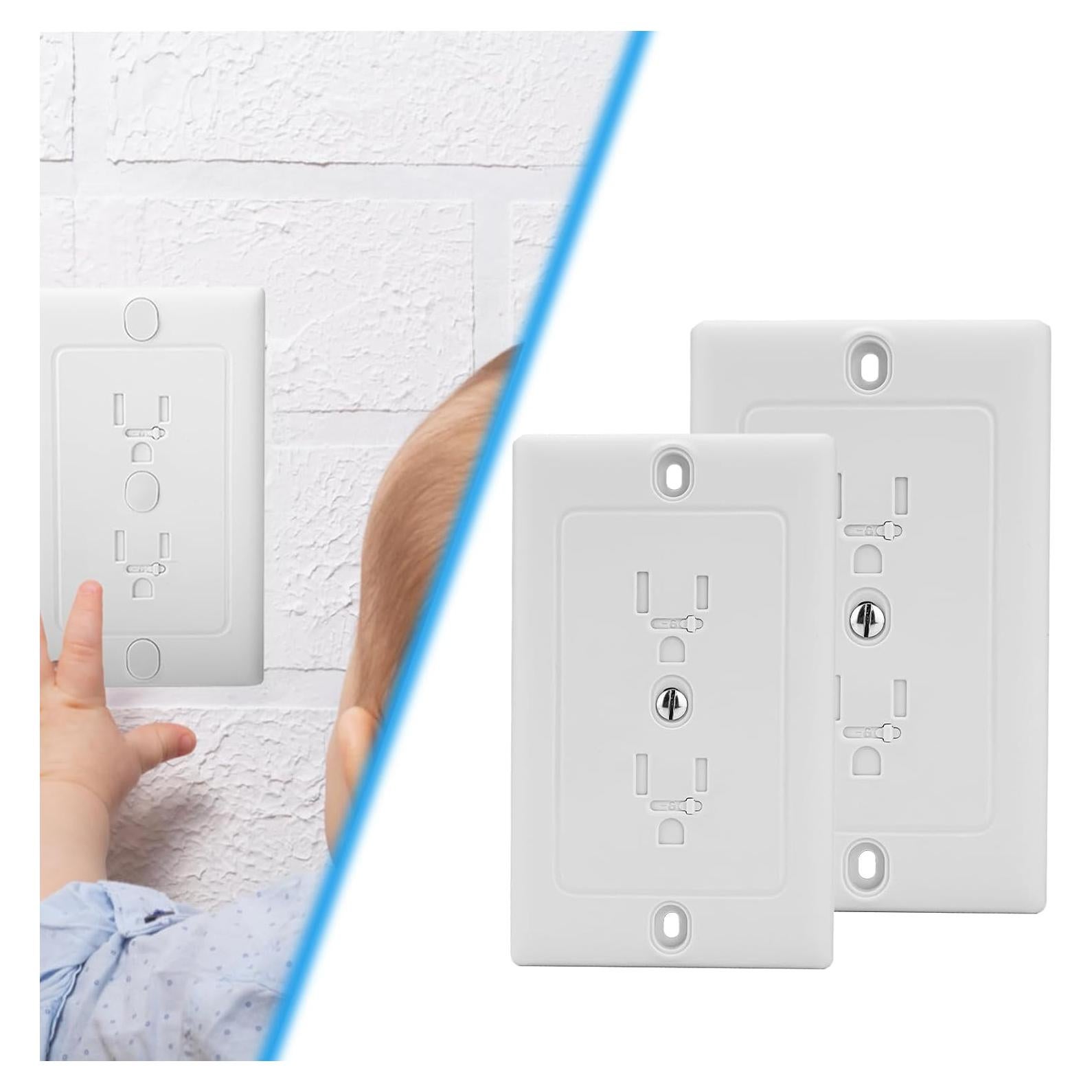 Cubiertas de Enchufe AQDEY para Bebés 2 Piezas Seguridad