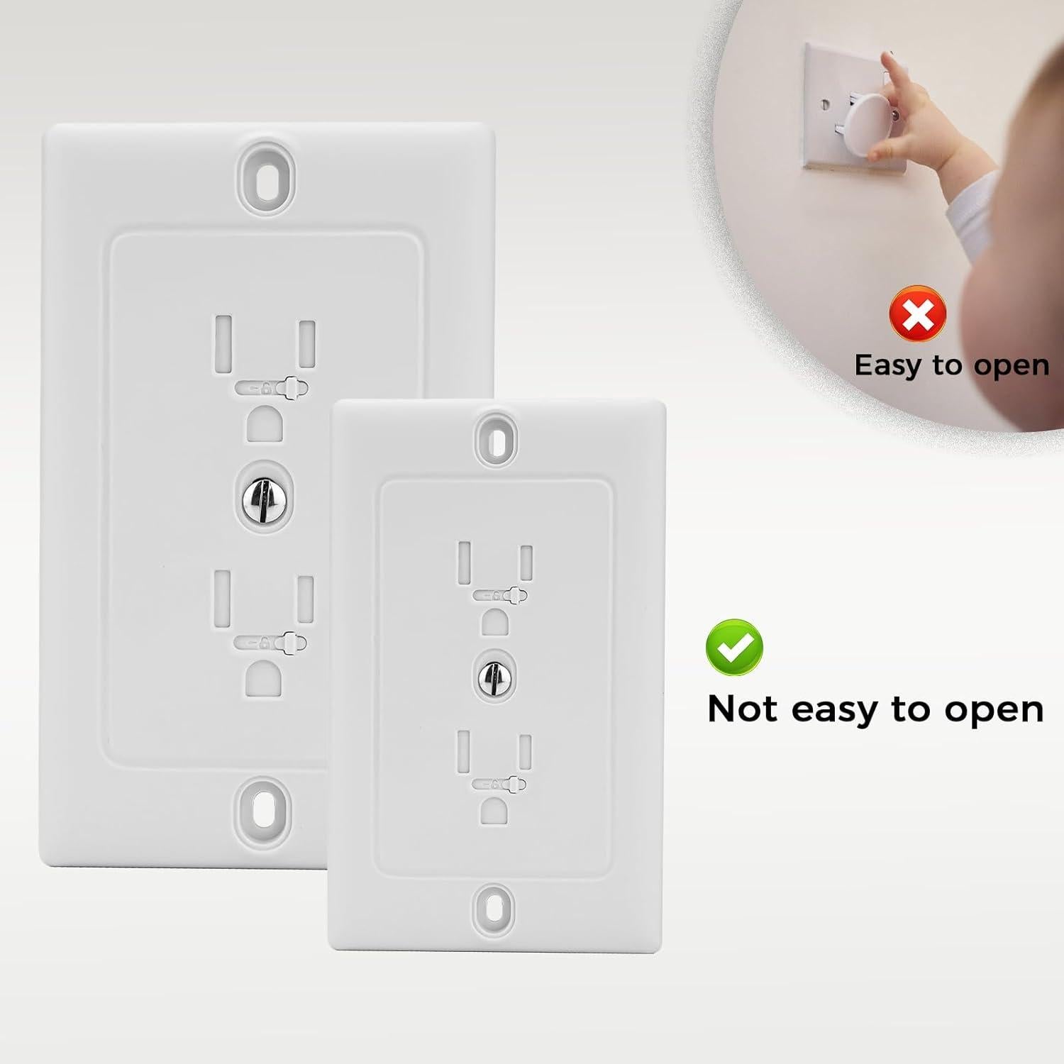 Cubiertas de Enchufe AQDEY para Bebés 2 Piezas Seguridad