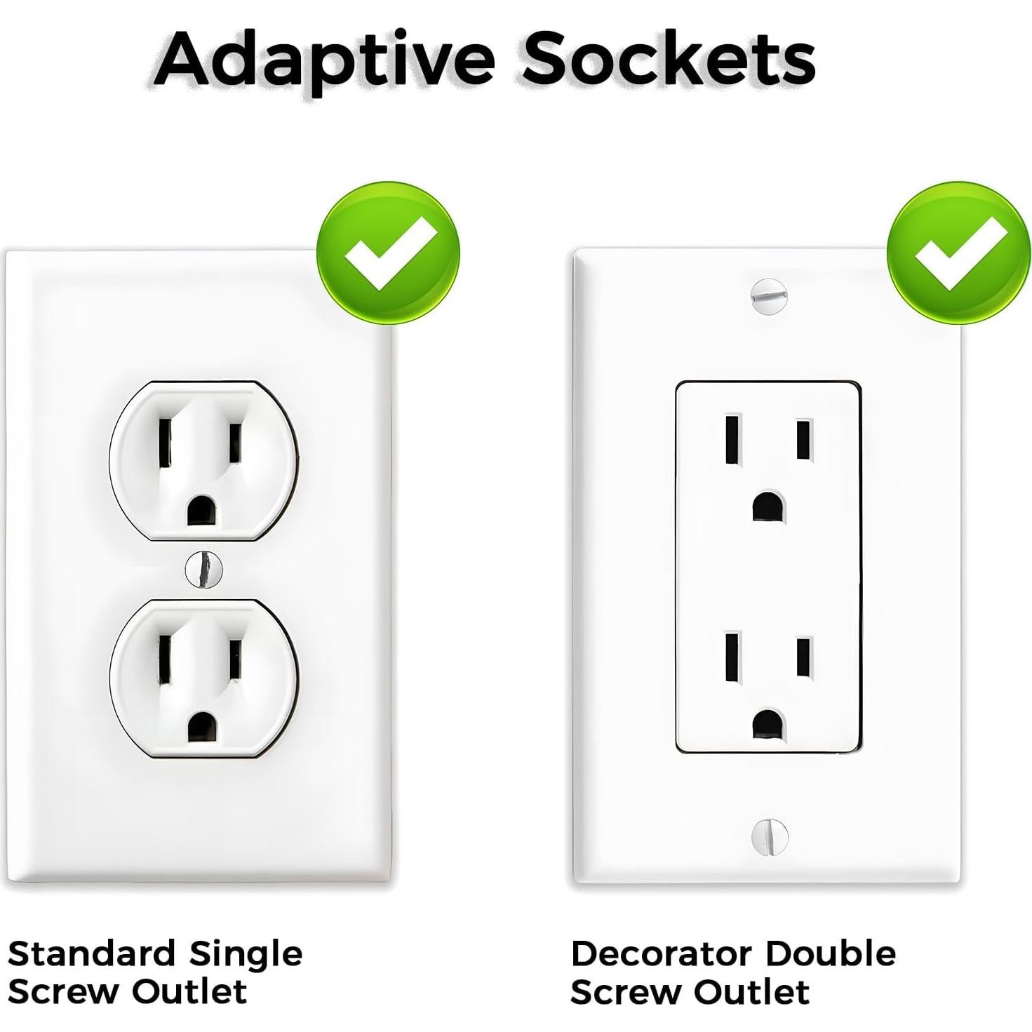 Cubiertas de Enchufe AQDEY para Bebés 2 Piezas Seguridad