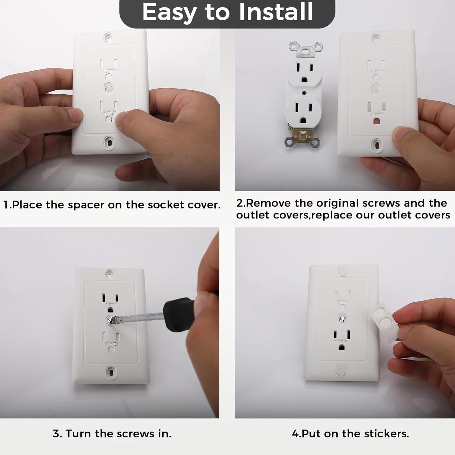 Cubiertas de Enchufe AQDEY para Bebés 2 Piezas Seguridad