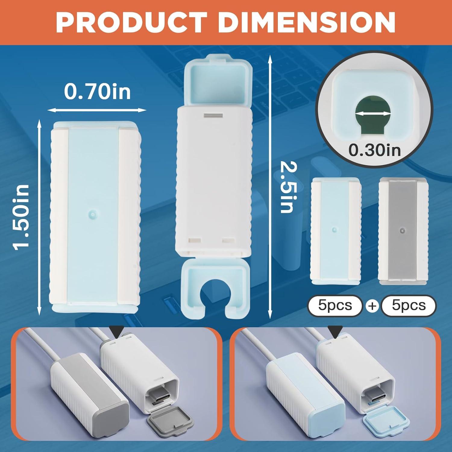 10 Pcs Cubiertas de Cargador USB Foycow a Prueba de Niños