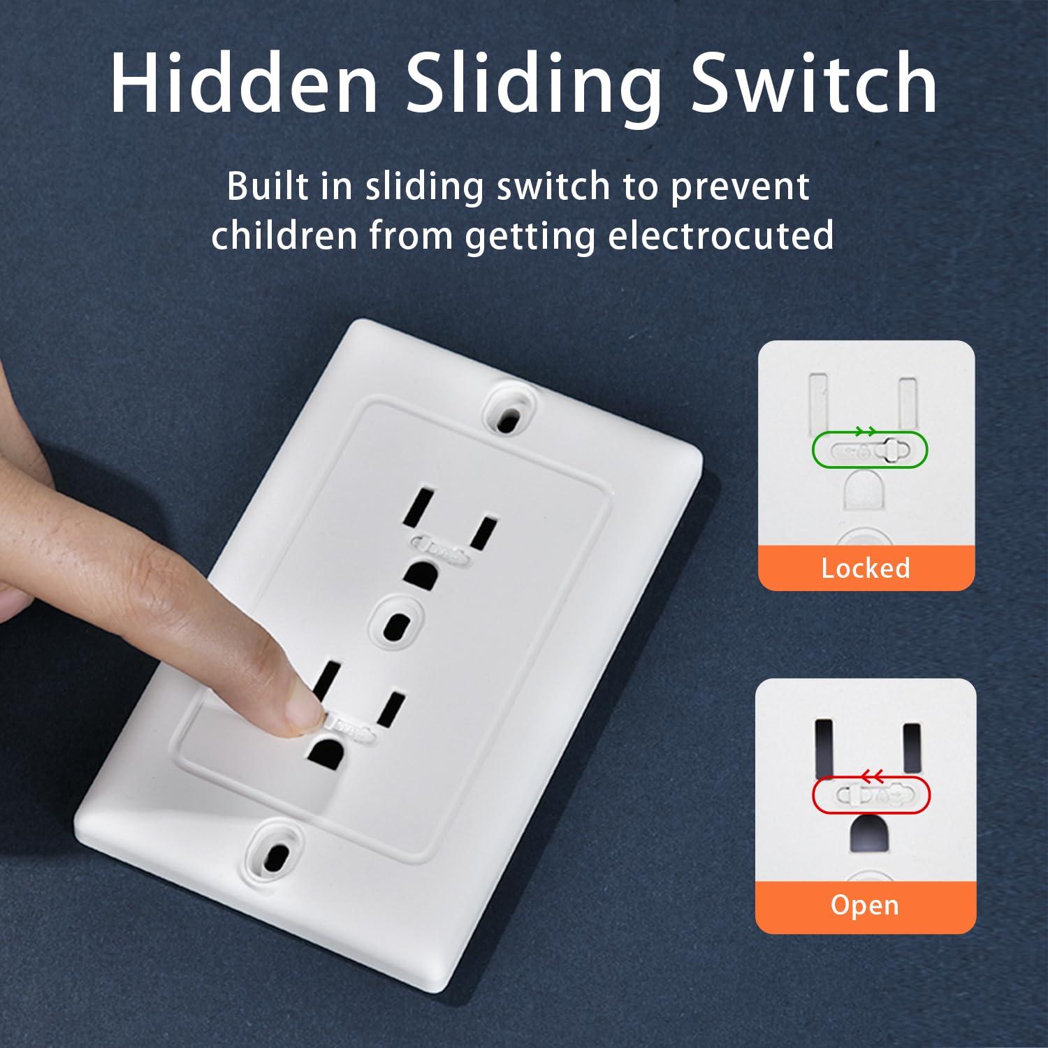 Cubiertas de Enchufes para Bebés - Seguridad Eléctrica 4 Pzas