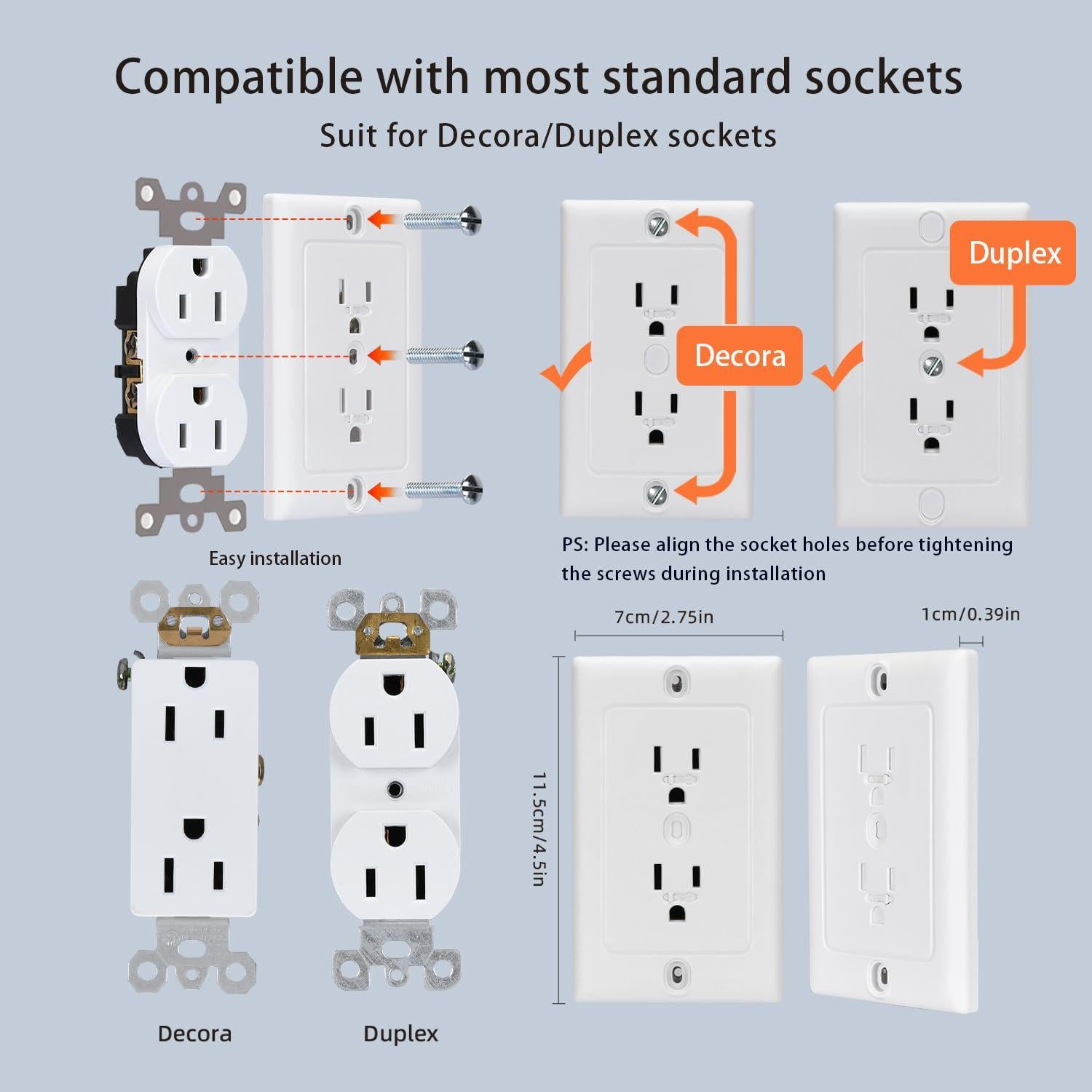 Cubiertas de Enchufes para Bebés - Seguridad Eléctrica 4 Pzas