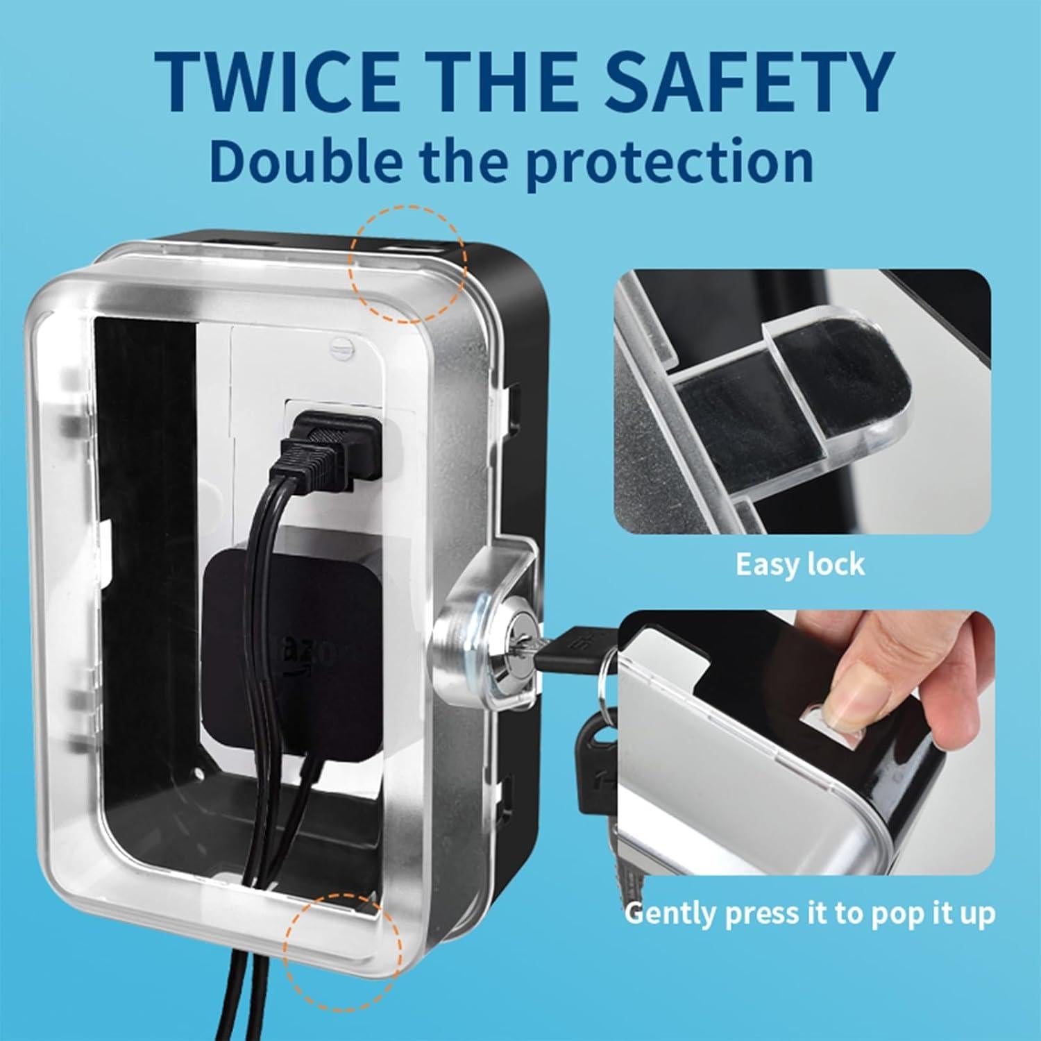 Caja de Bloqueo de Enchufe de Seguridad para Bebés - 2 Paquetes