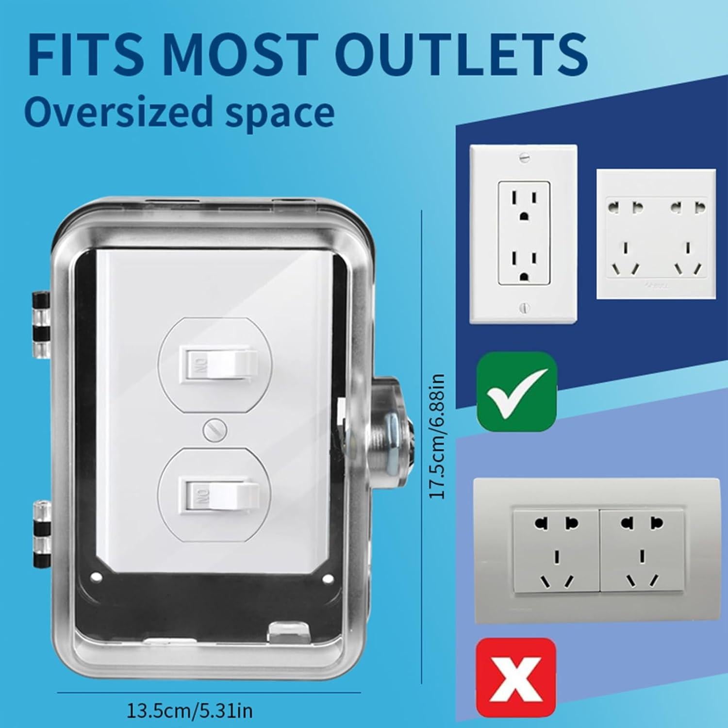 Caja de Bloqueo de Enchufe de Seguridad para Bebés - 2 Paquetes