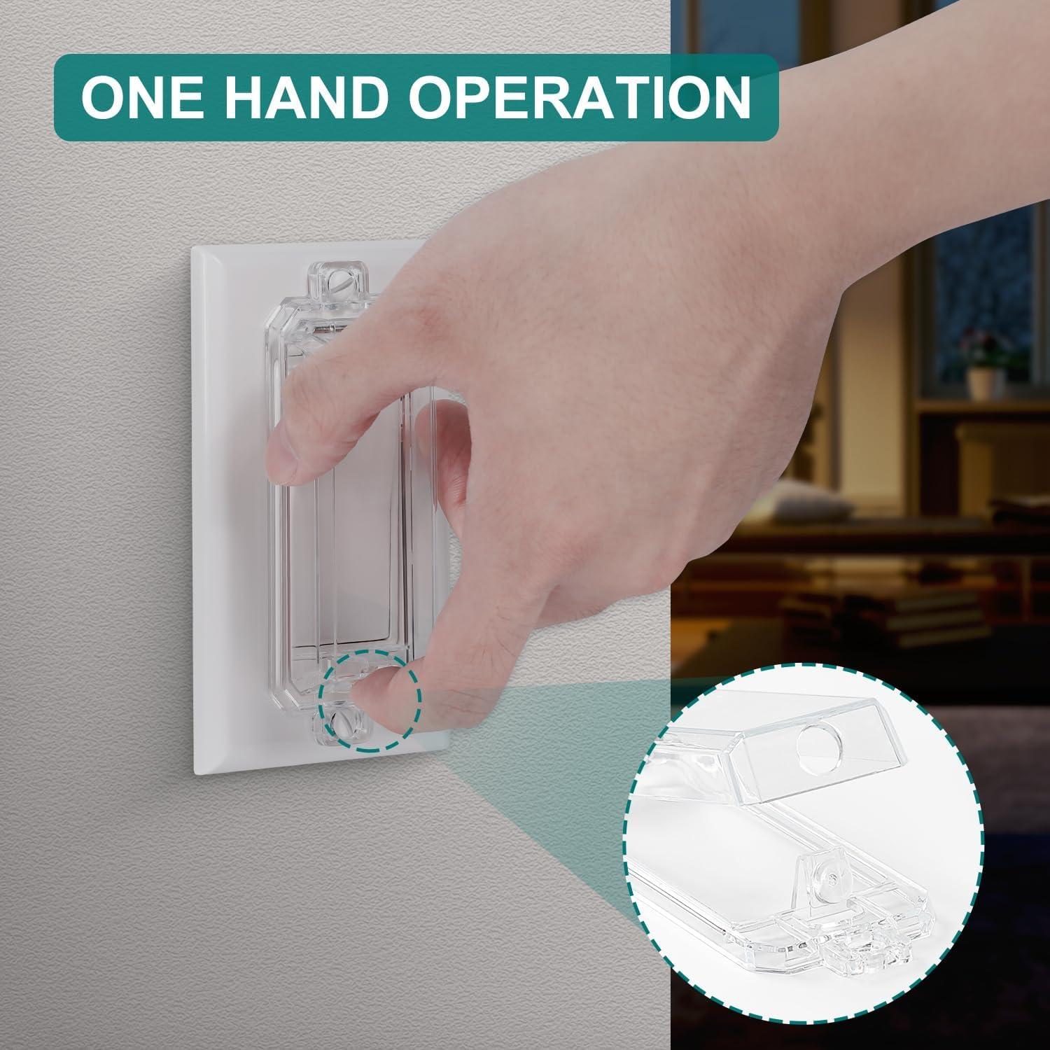 Protector de Interruptor de Luz CLYMENE Estilo Rocker 2 Pzas