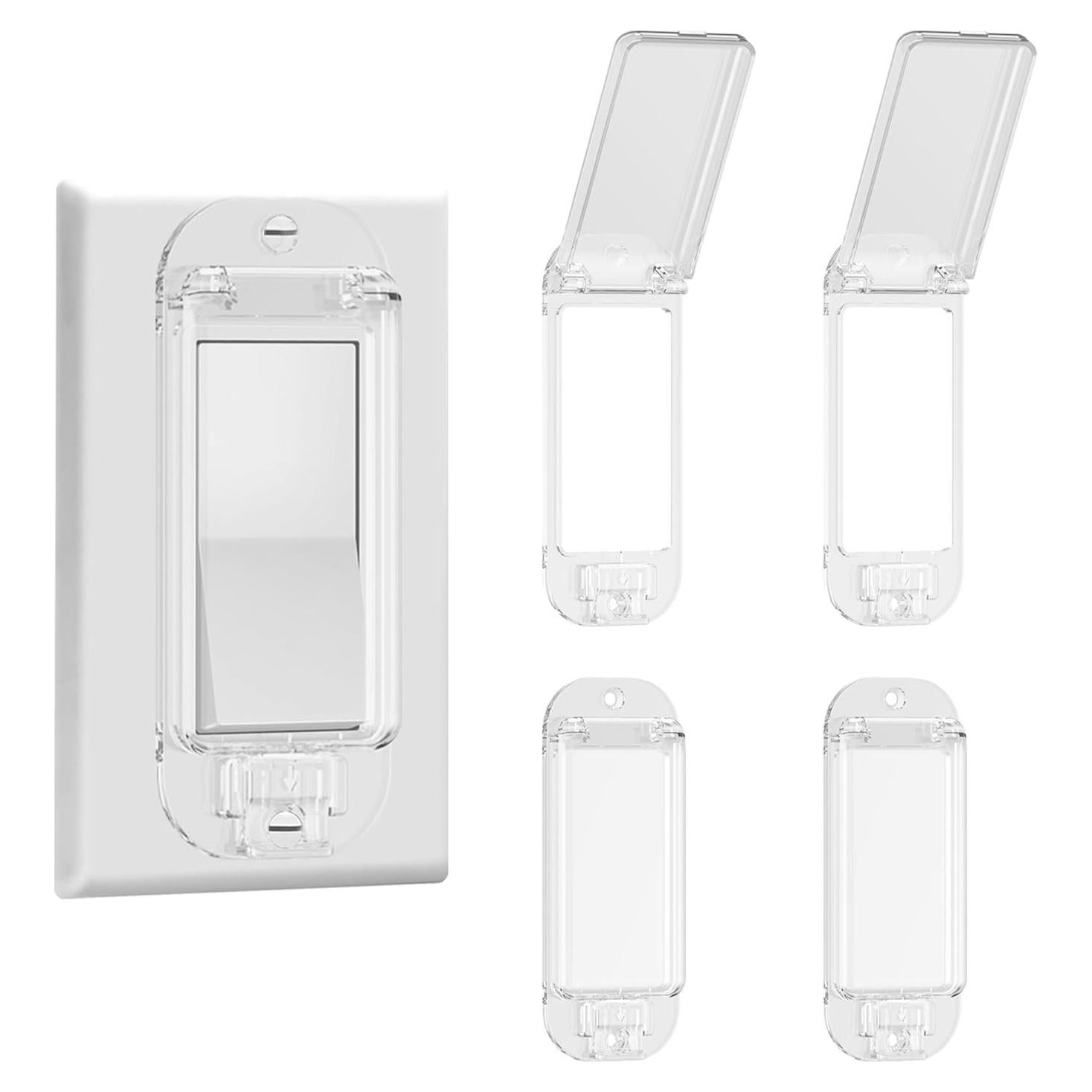 Cubierta de Guardián de Interruptor de Luz 4 Piezas Transparente